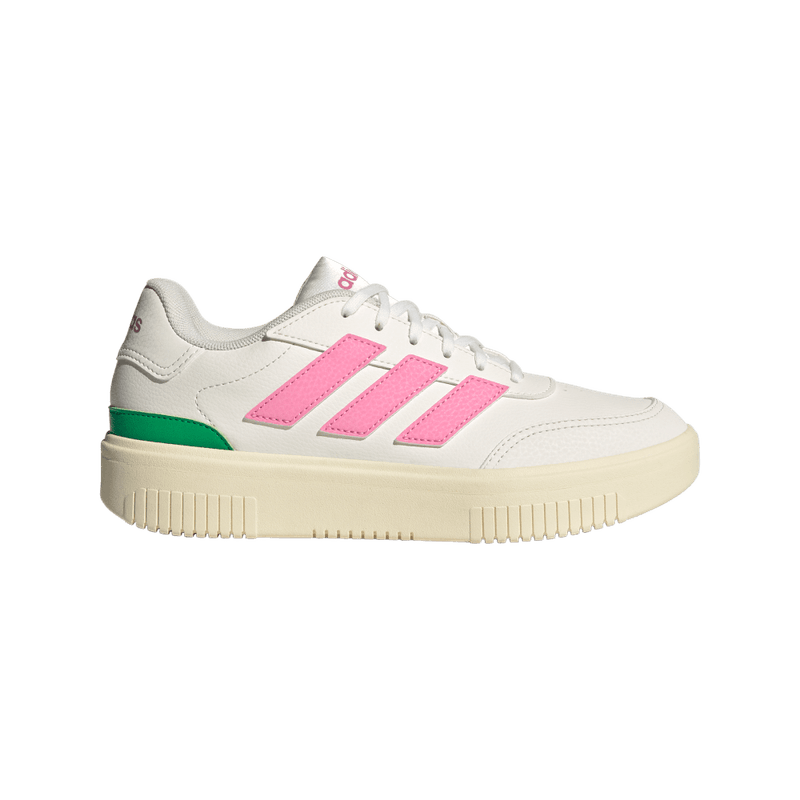 Tenis-adidas-para-mujer-Courtblock-Bold-para-moda-color-blanco.-Lateral-Externa-Derecha