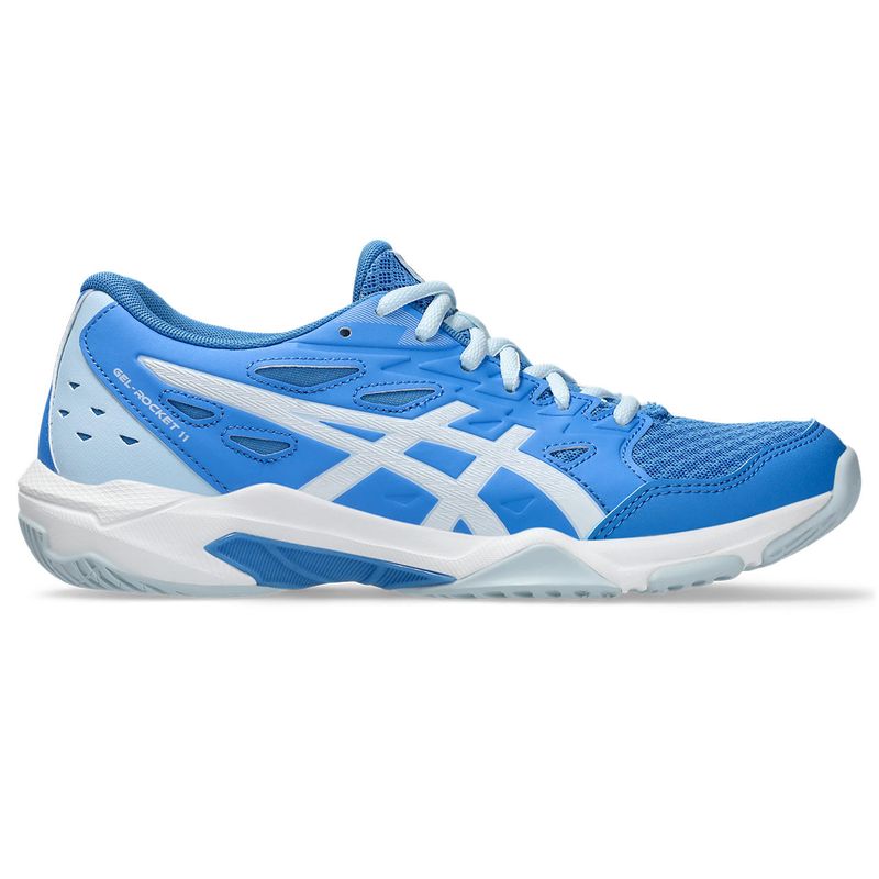Tenis-asics-para-mujer-Gel-Rocket-11-para-indoor-color-azul.-Lateral-Externa-Derecha