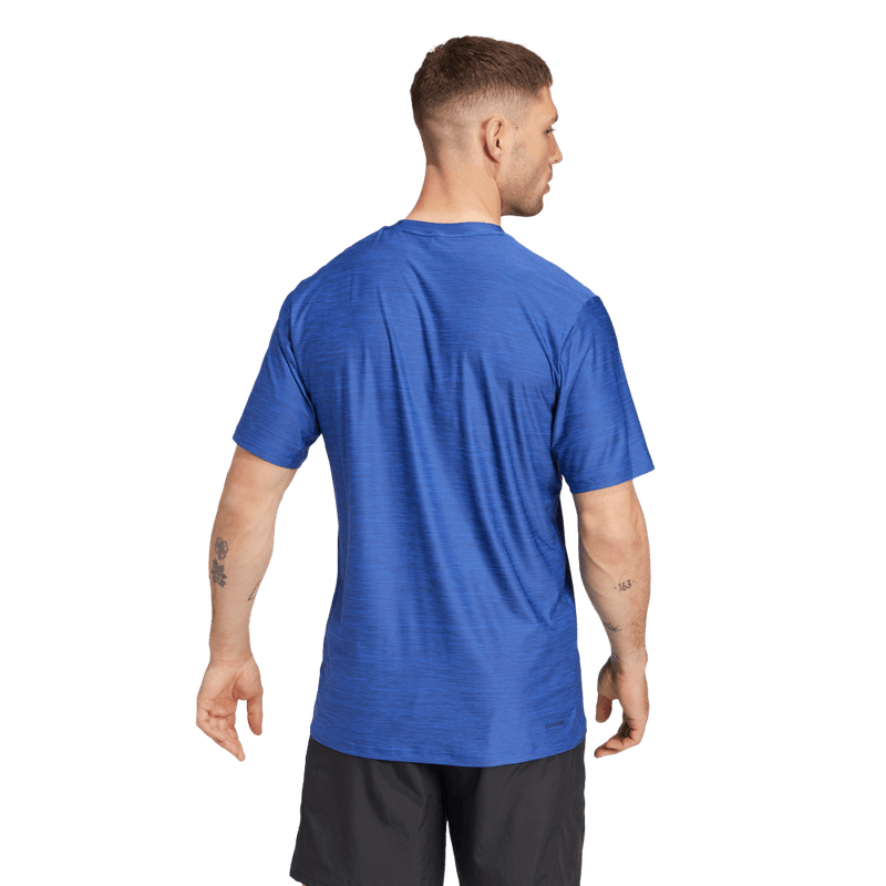 Camiseta-Manga-Corta-adidas-para-hombre-Tr-Es-Stretch-T-para-entrenamiento-color-azul.-Detalle-Posterior