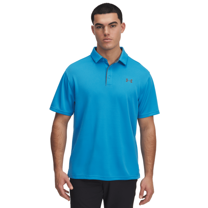 Camiseta-Manga-Corta-under-armour-para-hombre-Tech-Polo-para-golf-color-azul.-Frente-Sin-Modelo