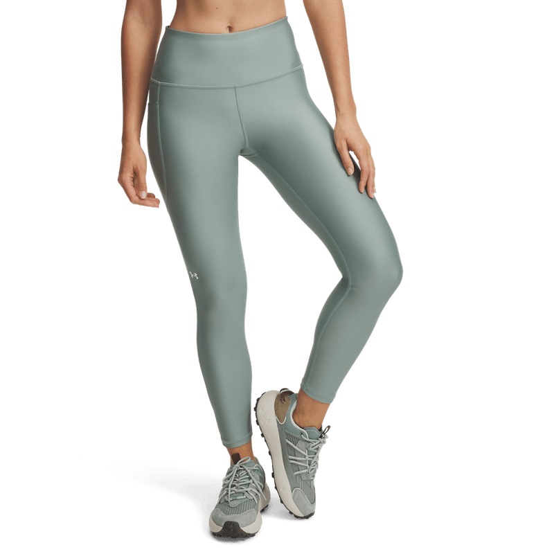 Licra-under-armour-para-mujer-Tech-Hi-Ankle-Leg-para-entrenamiento-color-verde.-Frente-Sin-Modelo