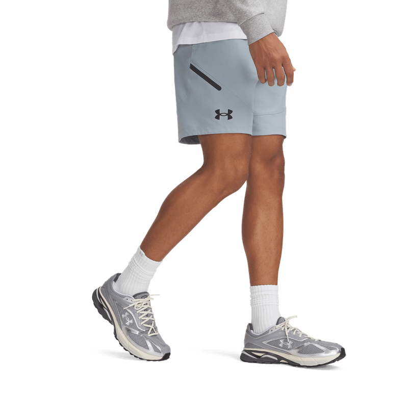 Pantaloneta-under-armour-para-hombre-Ua-Unstoppable-Shorts-para-moda-color-azul.-Frente-Sin-Modelo