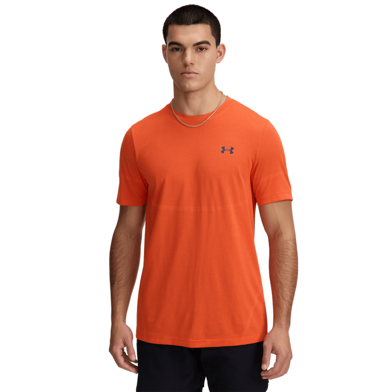 Camiseta-Manga-Corta-under-armour-para-hombre-Ua-Vanish-Elite-Seamless-Ss-para-entrenamiento-color-naranja.-Frente-Sin-Modelo