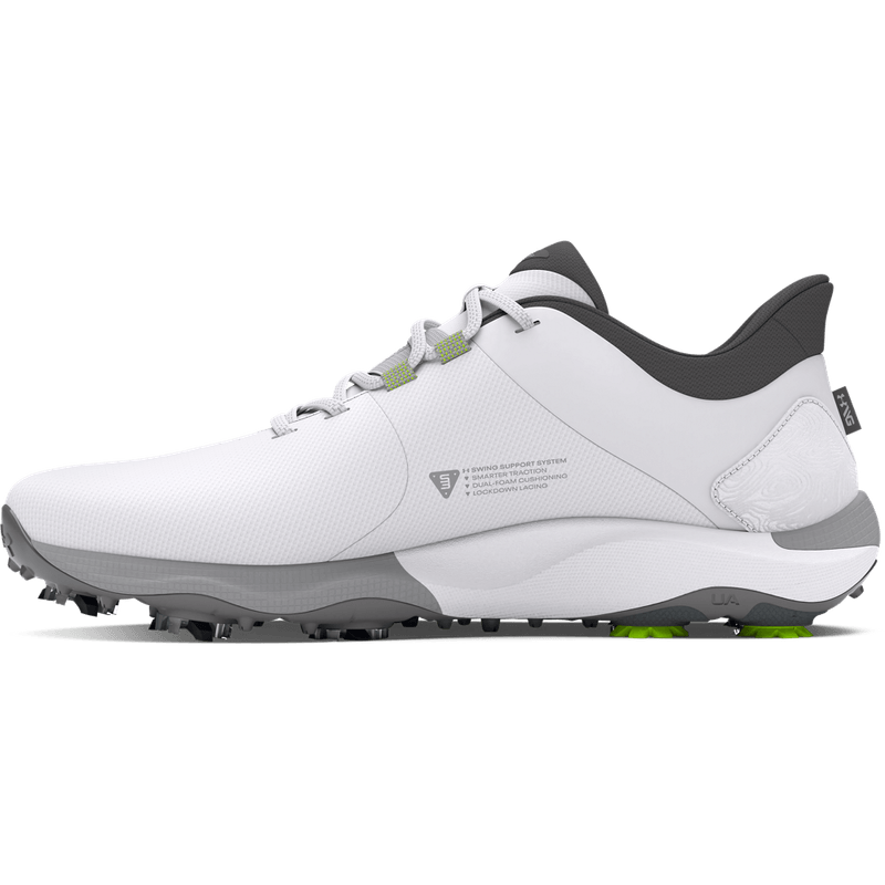Zapatos-under-armour-para-hombre-Ua-Drive-Pro-para-golf-color-blanco.-Lateral-Interna-Derecha