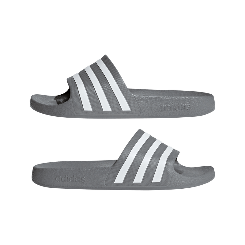 Tenis-adidas-unisex-Adilette-Aqua-para-moda-color-gris.-Par-Laterales