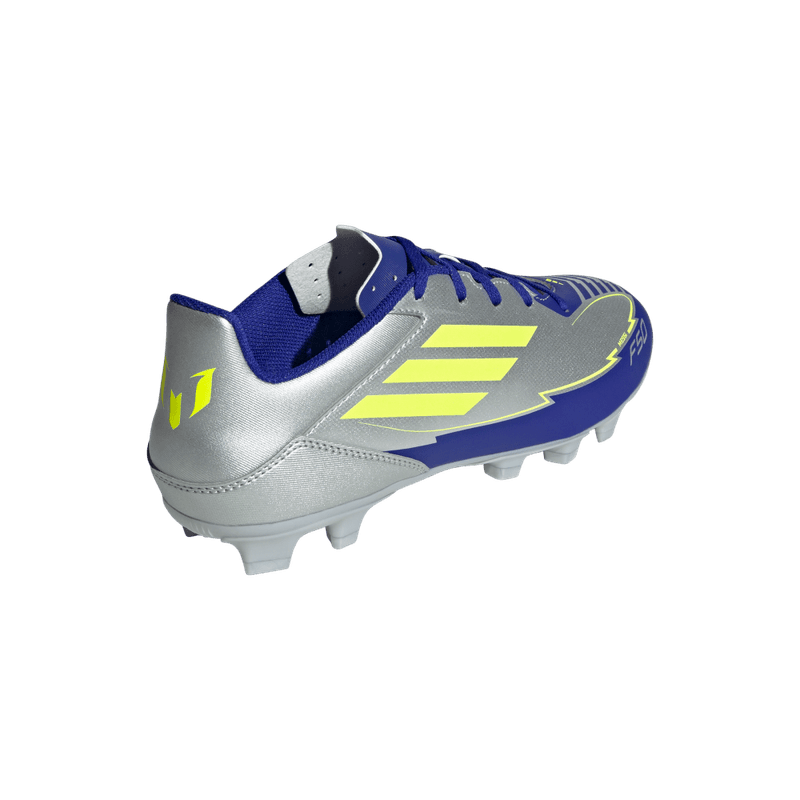 Guayos-adidas-unisex-F50-Club-Fg-Mg-Mess-para-futbol-color-gris.-Par-Alineados