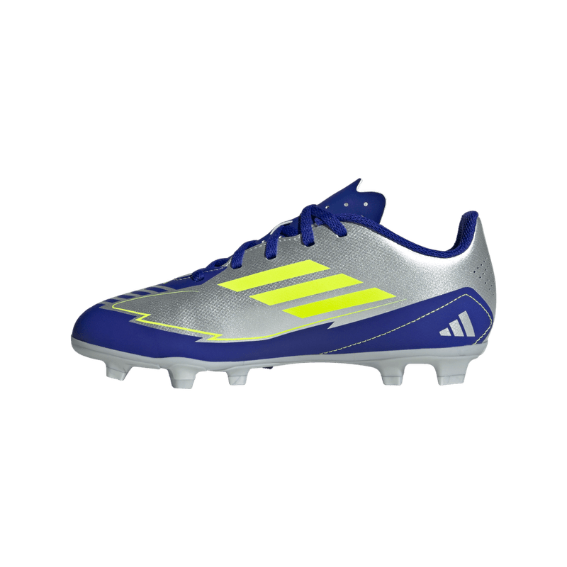 Guayos-adidas-unisex-F50-Club-Fg-Mg-J-Me-para-futbol-color-gris.-Talon