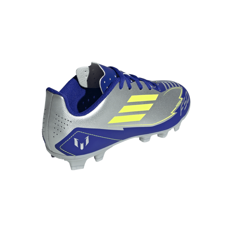 Guayos-adidas-unisex-F50-Club-Fg-Mg-J-Me-para-futbol-color-gris.-Par-Alineados