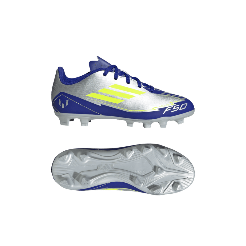Guayos-adidas-unisex-F50-Club-Fg-Mg-J-Me-para-futbol-color-gris.-Media-Suela