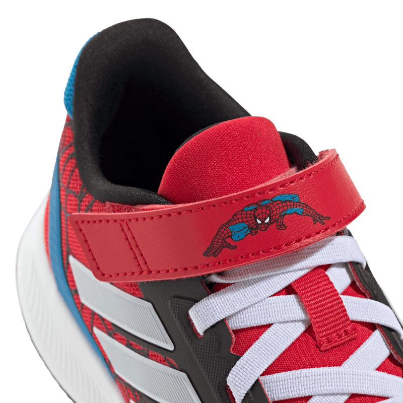 Tenis-adidas-unisex-Runfalcon-Spider-Ma-para-correr-color-rojo.-Par-Laterales