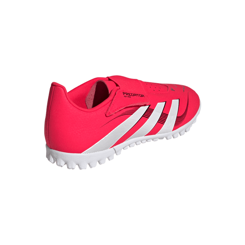 Guayos-adidas-unisex-Predator-Club-Vel-T-para-futbol-color-rojo.-Par-Alineados