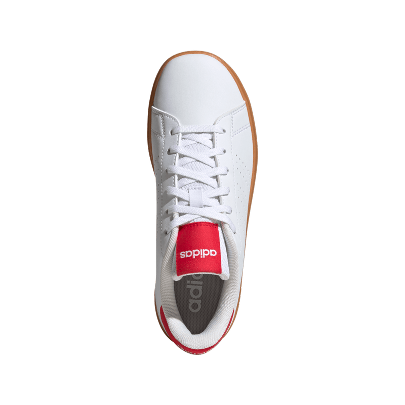 Tenis-adidas-unisex-Advantage-Base-2.0-para-moda-color-blanco.-Capellada