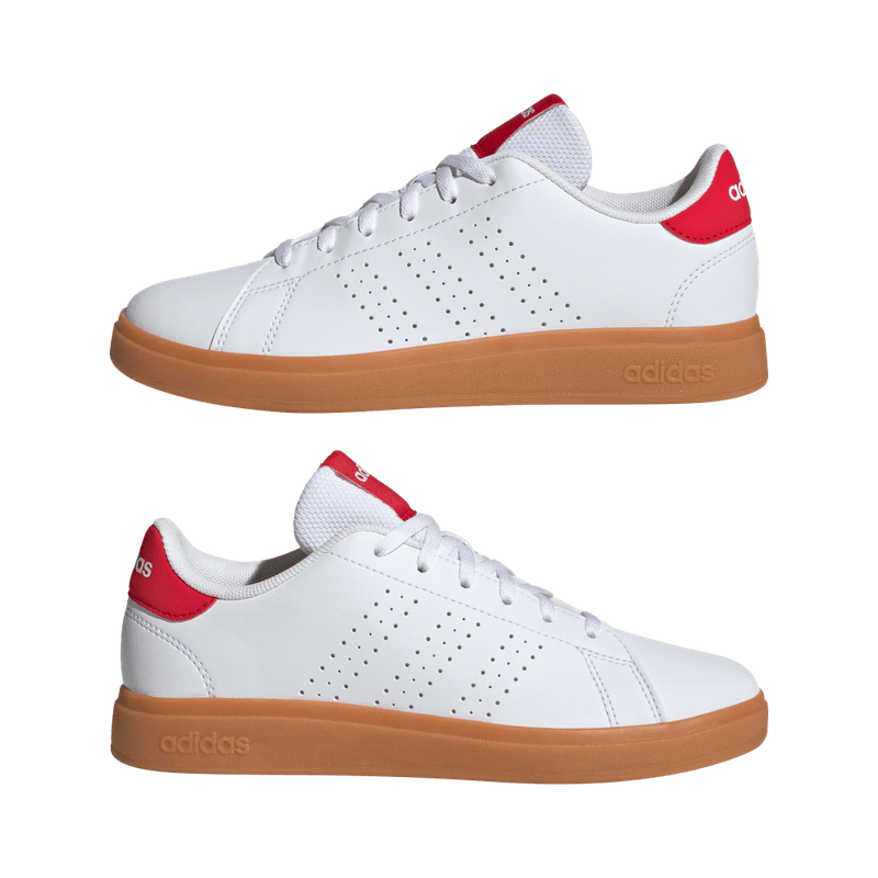 Tenis-adidas-unisex-Advantage-Base-2.0-para-moda-color-blanco.-Detalle-1