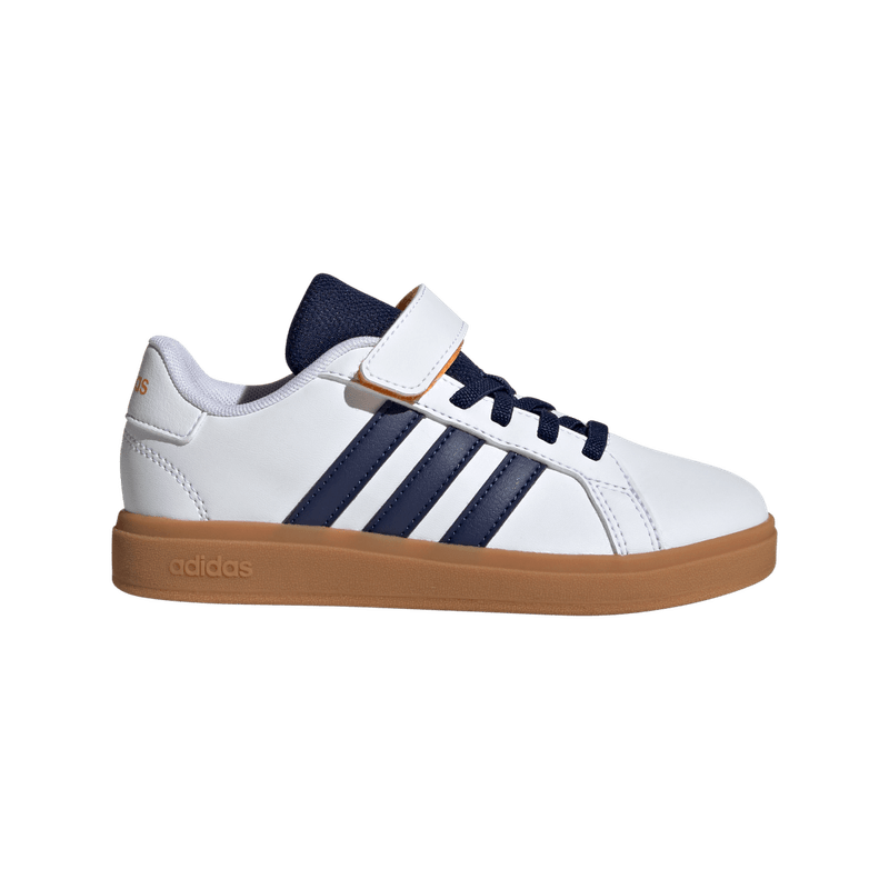 Tenis-adidas-unisex-Grand-Court-2.0-El-para-moda-color-blanco.-Lateral-Externa-Derecha