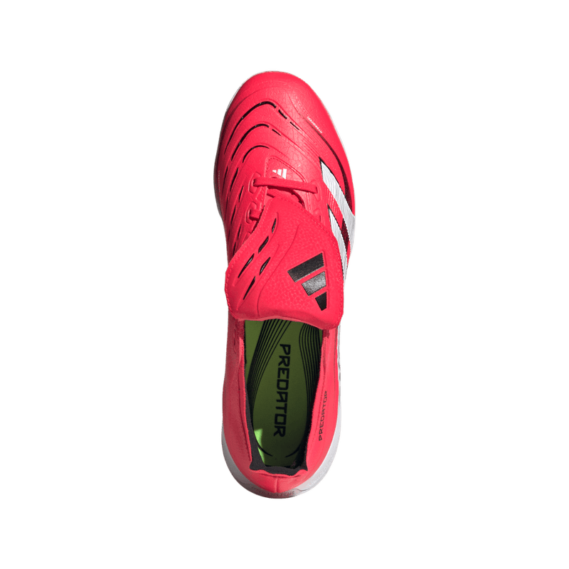 Guayos-adidas-unisex-Predator-League-Ft-para-futbol-color-rojo.-Vista-Lateral-Pares