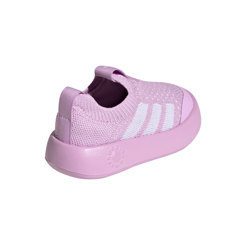 Tenis-adidas-unisex-Bubblecomfy-I-para-moda-color-morado.-Par-Laterales