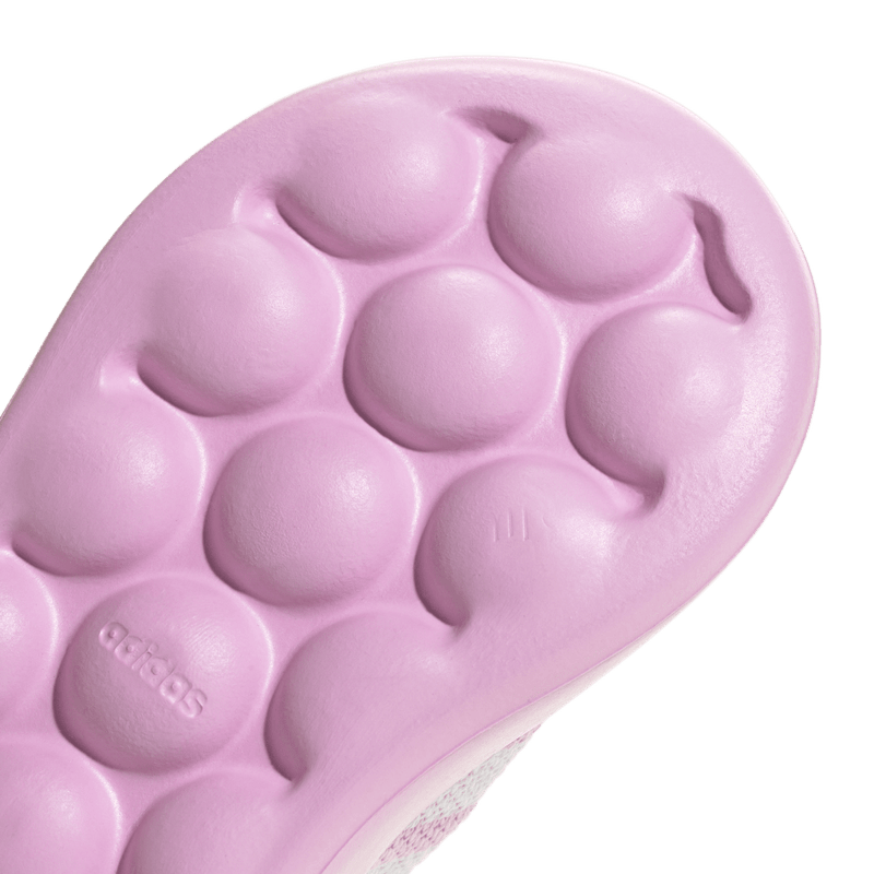 Tenis-adidas-unisex-Bubblecomfy-I-para-moda-color-morado.-Par-Laterales