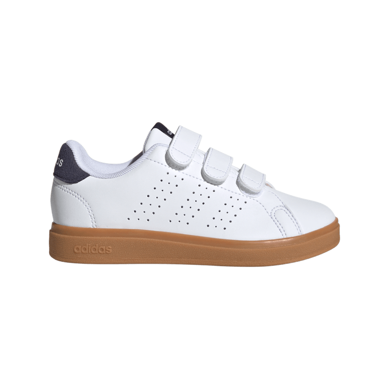 Tenis-adidas-unisex-Advantage-Base-2.0-para-moda-color-blanco.-Lateral-Externa-Derecha
