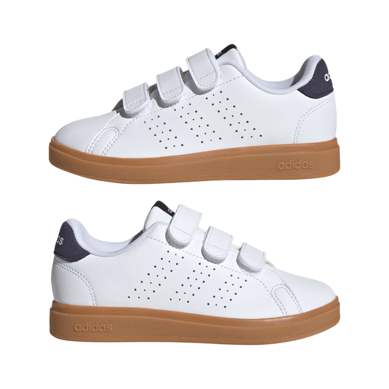 Tenis-adidas-unisex-Advantage-Base-2.0-para-moda-color-blanco.-Detalle-1
