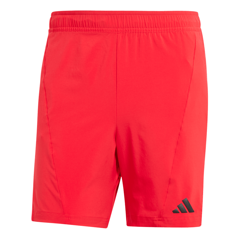 Pantaloneta-adidas-para-hombre-D4T-Short-para-entrenamiento-color-rojo.-Frontal-Sobre-Modelo