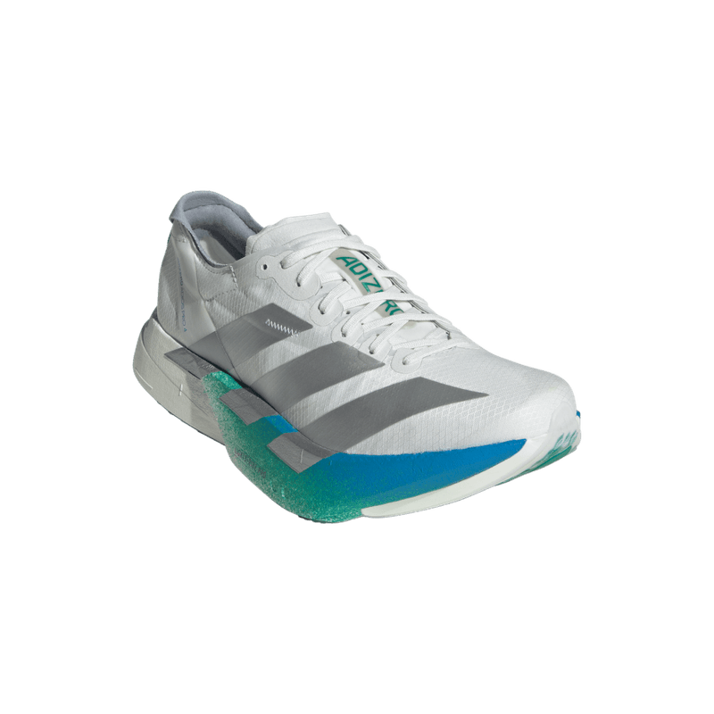 Tenis-adidas-para-mujer-Adizero-Adios-Pro-4-para-correr-color-blanco.-Par-Alineados