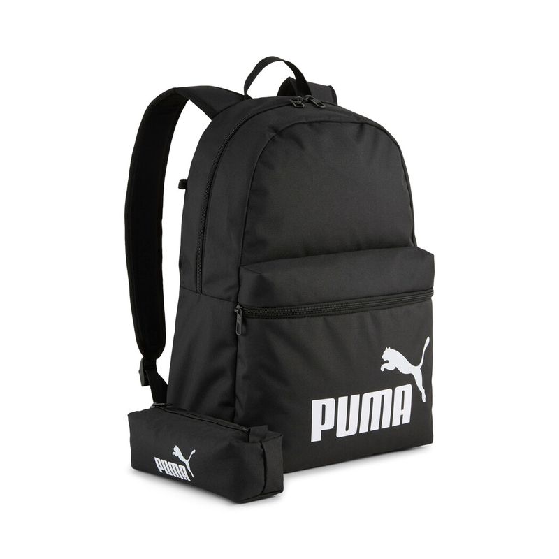 Morral-puma-para-hombre-Puma-Phase-Backpack-Set-para-moda-color-negro.-Frente-Sin-Modelo