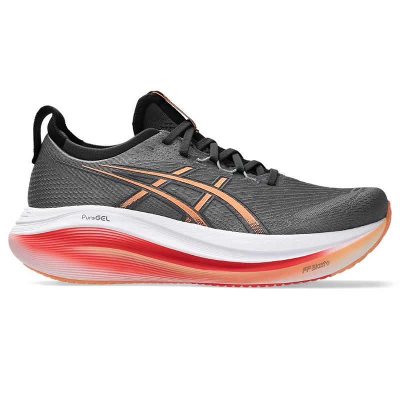 Tenis-asics-para-hombre-Gel-Nimbus-27-para-correr-color-gris.-Lateral-Externa-Derecha