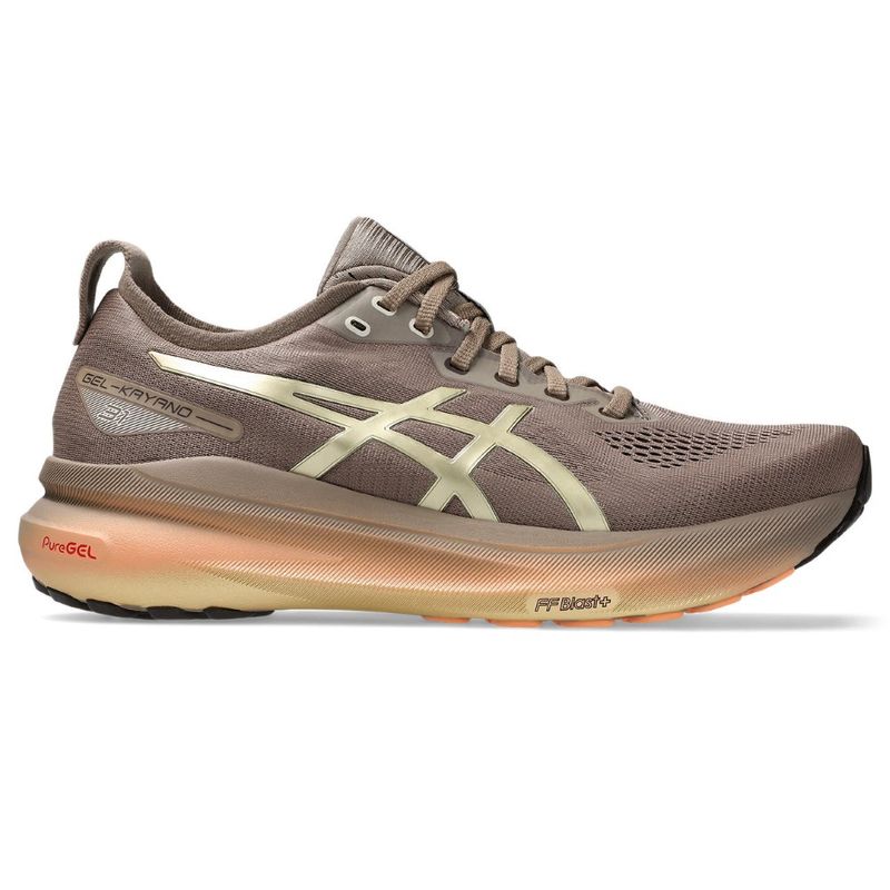 Tenis-asics-para-hombre-Gel-Kayano-31-Luxe-para-correr-color-gris.-Lateral-Externa-Derecha