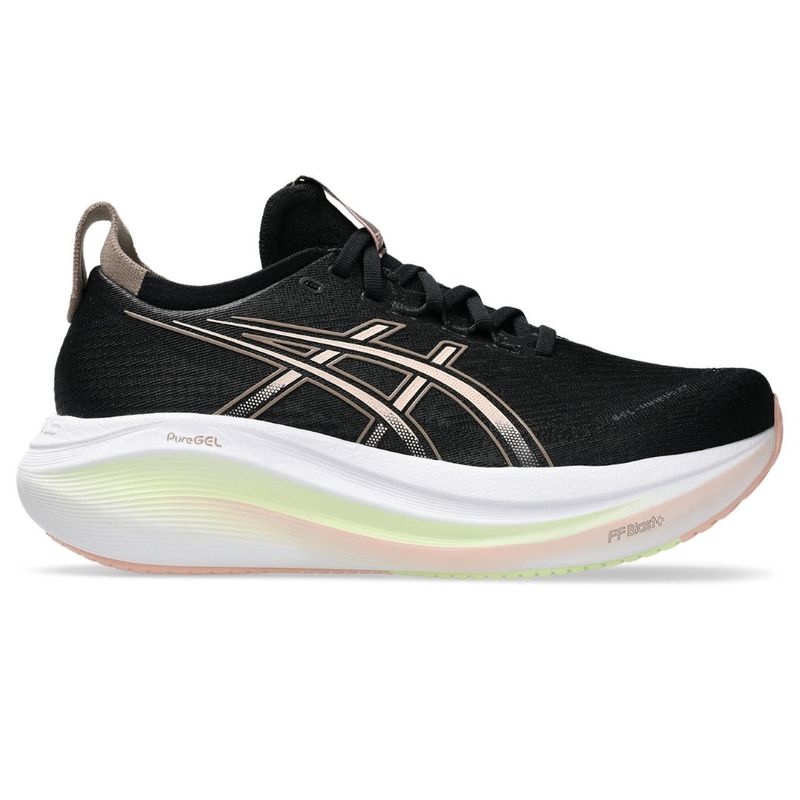 Tenis-asics-para-mujer-Gel-Nimbus-27-para-correr-color-negro.-Lateral-Externa-Derecha