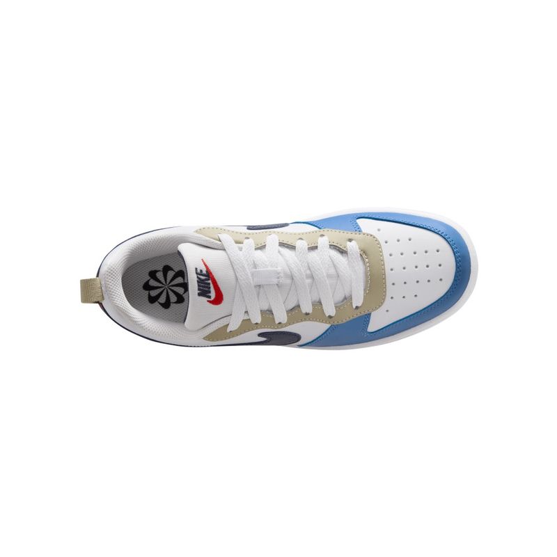 Tenis-nike-para-niño-Court-Borough-Low-Recraft-Bg-para-moda-color-blanco.-Talon