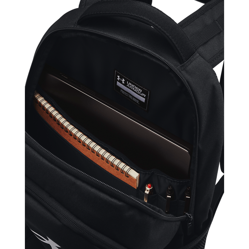 Morral-under-armour-para-hombre-Ua-Hustle-6.0-Backpack-para-entrenamiento-color-negro.-Almacenamiento