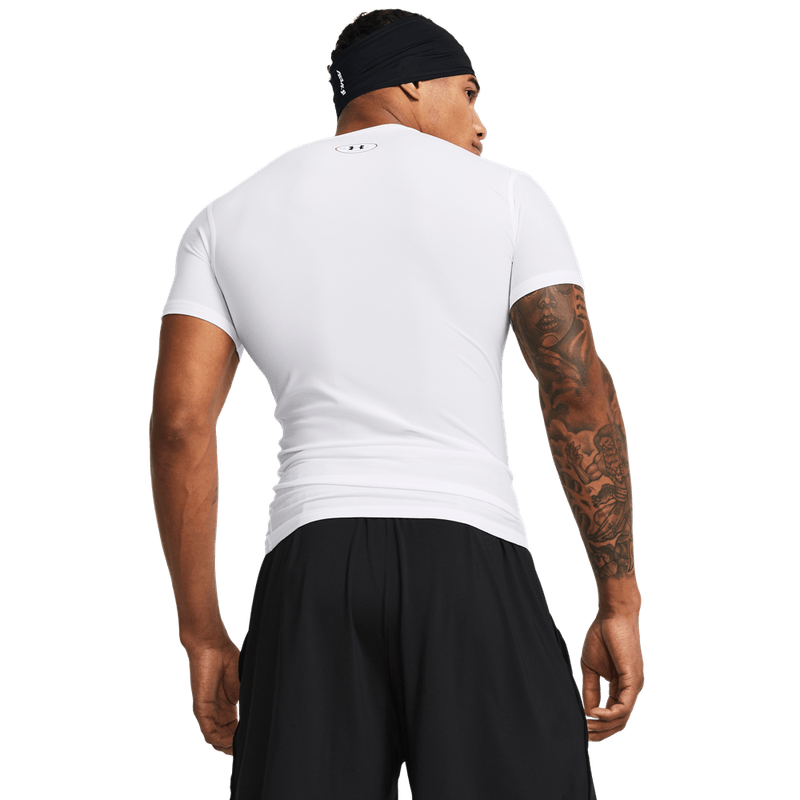Camiseta-Manga-Corta-under-armour-para-hombre-Ua-Hg-Og-Compression-Ss-para-entrenamiento-color-blanco.-Reverso-Sin-Modelo