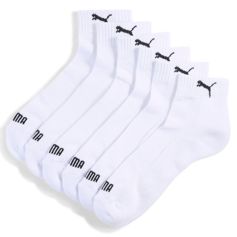 Medias-puma-unisex-Puma-Unisex-Cushioned-Quarter-3P-para-moda-color-negro.-Frente-Sin-Modelo