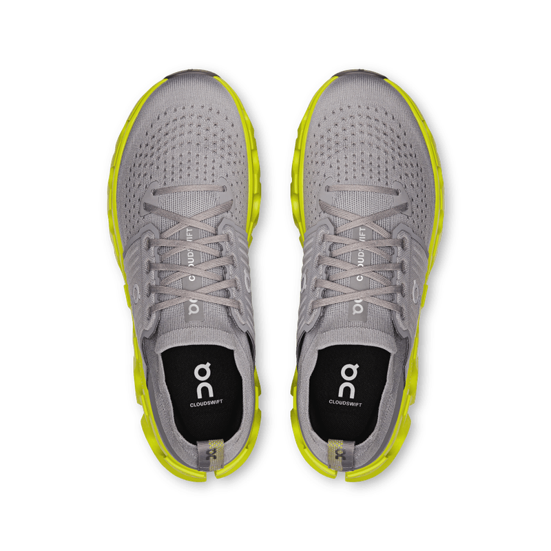 Tenis-on-para-hombre-Cloudswift-4-para-correr-color-gris.-Capellada