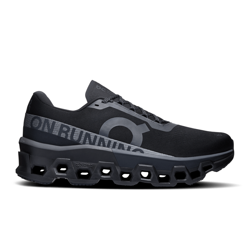 Tenis-on-para-hombre-Cloudmonster-2-para-correr-color-negro.-Lateral-Externa-Derecha