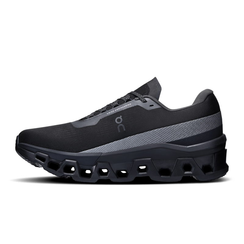 Tenis-on-para-hombre-Cloudmonster-2-para-correr-color-negro.-Lateral-Interna-Izquierda