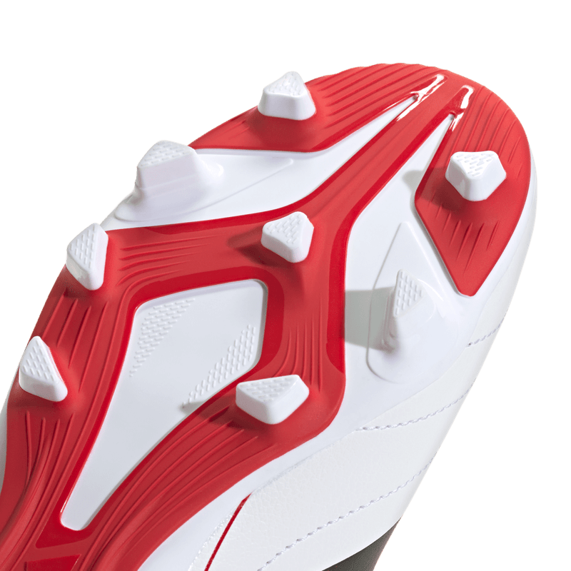 Guayos-adidas-para-niño-Goletto-Ix-Fg-Mg-J-para-futbol-color-blanco.-Lateral-Y-Suela