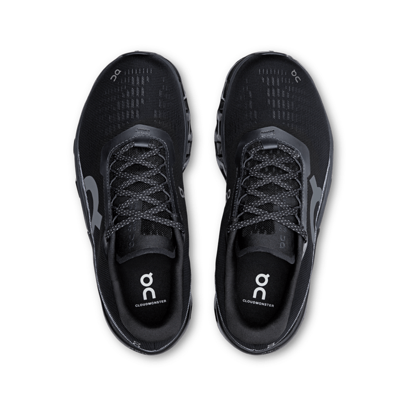 Tenis-on-para-mujer-Cloudmonster-2-para-correr-color-negro.-Capellada