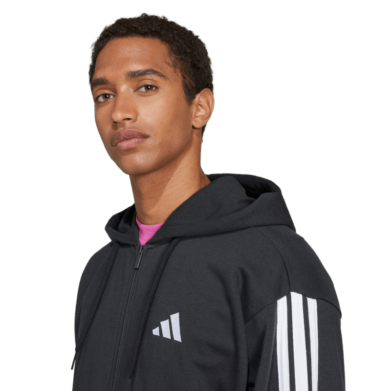 Chaqueta-adidas-para-hombre-M-3S-Ft-Fz-Hd-para-moda-color-negro.-Detalle-Reflectivo-Modelo