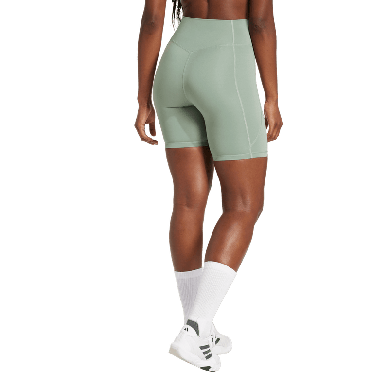 Licra-adidas-para-mujer-Opt-Ess-St-7In-para-entrenamiento-color-verde.-Reverso-Sin-Modelo