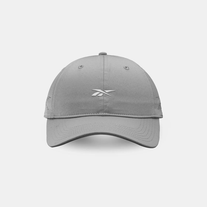 Gorra-reebok-unisex-Rbk-Training-Perforated-Cap-para-entrenamiento-color-gris.-Frente-Sin-Modelo-