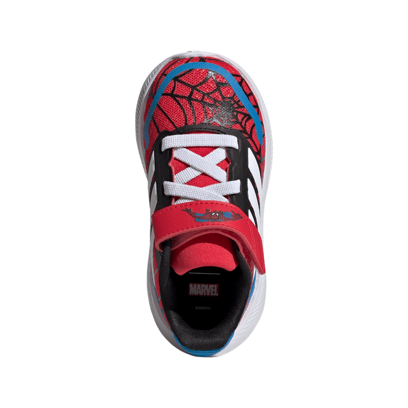 Tenis-adidas-para-niño-Runfalcon-Spider-Ma-para-correr-color-rojo.-Capellada