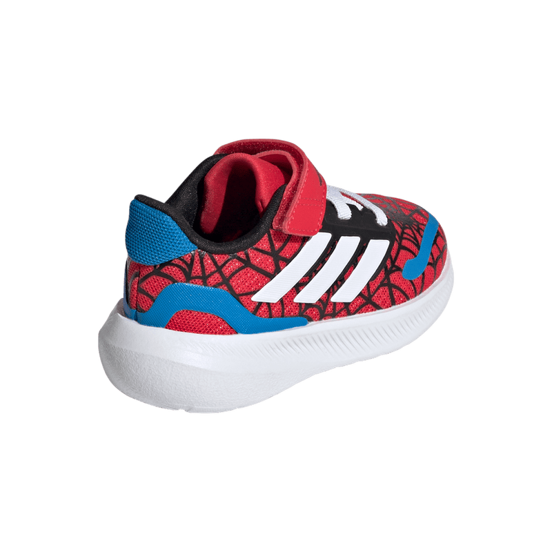 Tenis-adidas-para-niño-Runfalcon-Spider-Ma-para-correr-color-rojo.-Par-Laterales