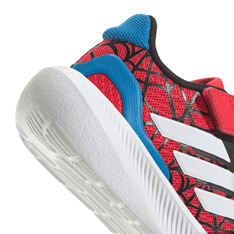 Tenis-adidas-para-niño-Runfalcon-Spider-Ma-para-correr-color-rojo.-Lateral-Y-Suela