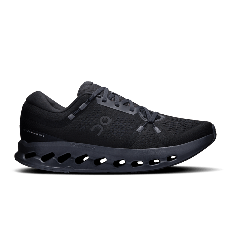 Tenis-on-para-hombre-Cloudsurfer-2-para-correr-color-negro.-Lateral-Externa-Derecha