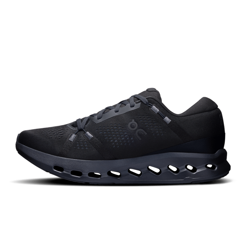 Tenis-on-para-hombre-Cloudsurfer-2-para-correr-color-negro.-Lateral-Interna-Izquierda