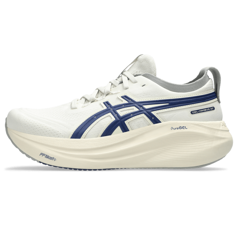 Tenis-asics-para-mujer-Gel-Nimbus-27-Atc-para-correr-color-beige.-Lateral-Externa-Derecha