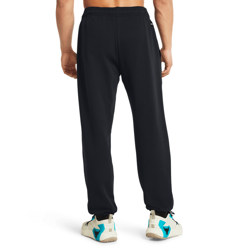 Pantalon-under-armour-para-hombre-Pjt-Rock-Hwt-Terry-Jgr-para-moda-color-negro.-Reverso-Sin-Modelo