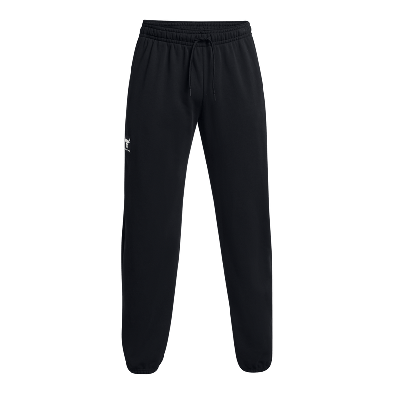 Pantalon-under-armour-para-hombre-Pjt-Rock-Hwt-Terry-Jgr-para-moda-color-negro.-Frente-Sin-Modelo