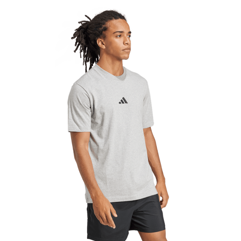 Camiseta-Manga-Corta-adidas-para-hombre-M-Sl-Sj-T-para-moda-color-gris.-Reverso-Sin-Modelo
